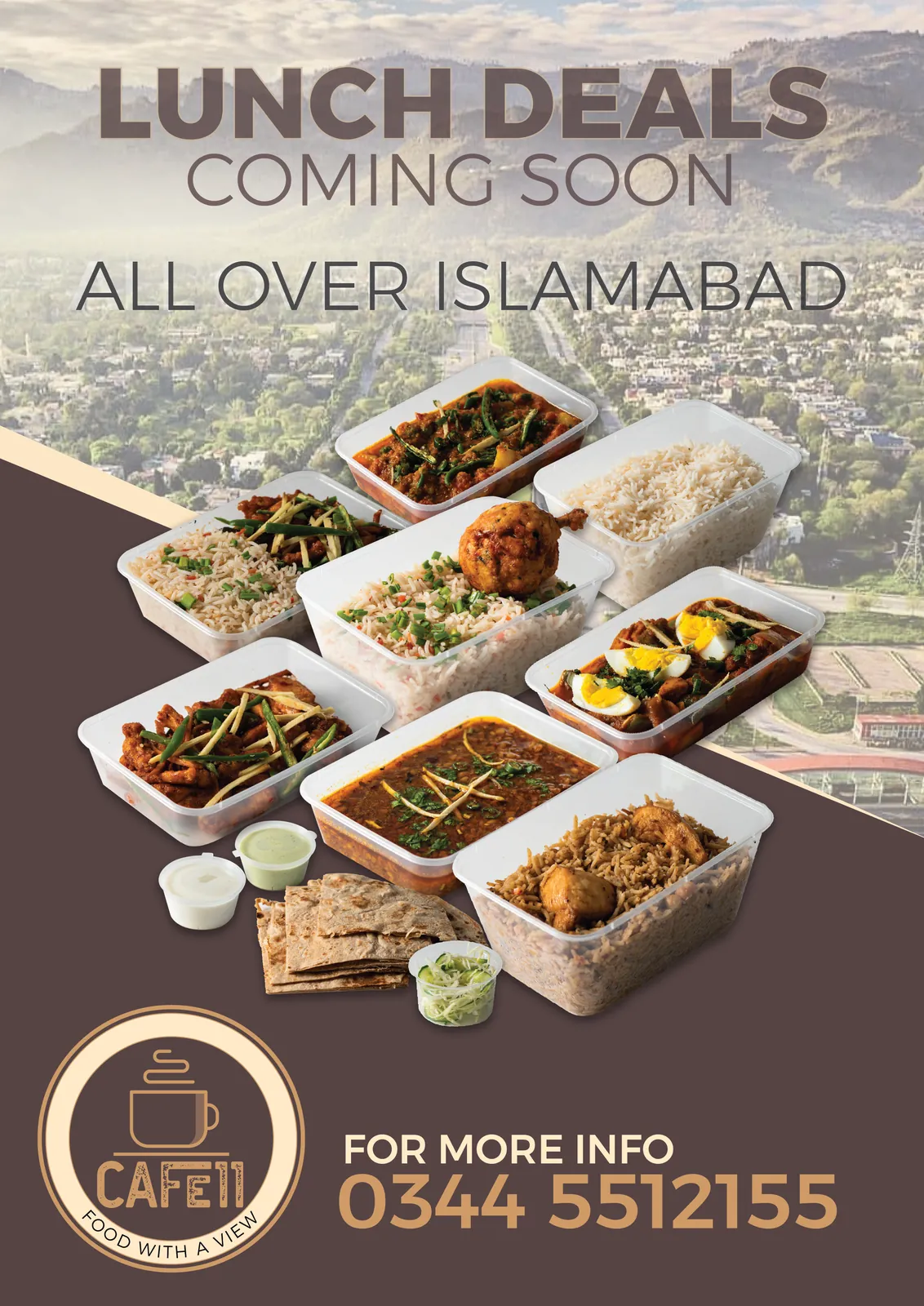 Cafe 11 — lunch menu flyer